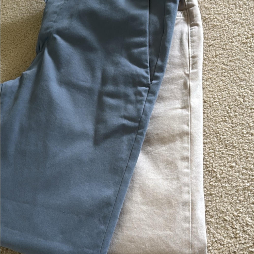 Banana Republic Dual-Tone Blue and Cream Khakis